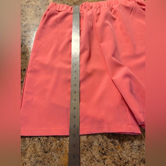 Elegant Women’s Sleeveless Short Set XL Polyester Lightweight Watermelon Pink - Picture 11 of 15